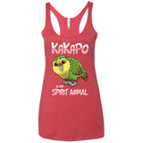 T-Shirts Vintage Red / X-Small Kakapo Spirit Animal Women's Triblend Racerback Tank