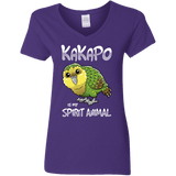 T-Shirts Purple / S Kakapo Spirit Animal Women's V-Neck T-Shirt