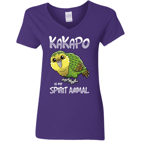 T-Shirts Purple / S Kakapo Spirit Animal Women's V-Neck T-Shirt