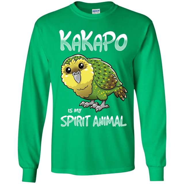 T-Shirts Irish Green / YS Kakapo Spirit Animal Youth Long Sleeve T-Shirt