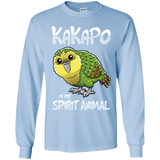 T-Shirts Light Blue / YS Kakapo Spirit Animal Youth Long Sleeve T-Shirt