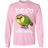 T-Shirts Light Pink / YS Kakapo Spirit Animal Youth Long Sleeve T-Shirt