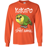 T-Shirts Orange / YS Kakapo Spirit Animal Youth Long Sleeve T-Shirt