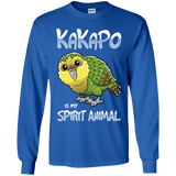 T-Shirts Royal / YS Kakapo Spirit Animal Youth Long Sleeve T-Shirt
