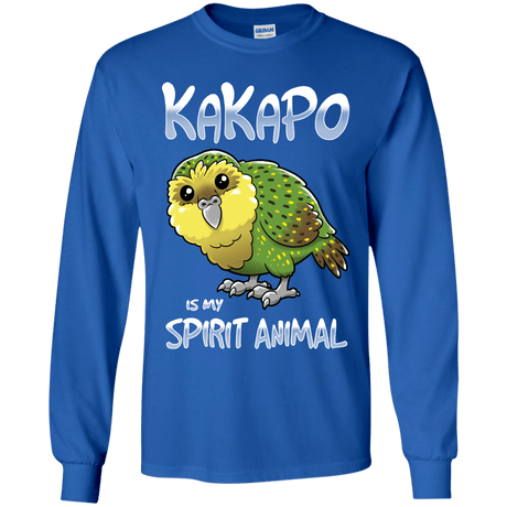 T-Shirts Royal / YS Kakapo Spirit Animal Youth Long Sleeve T-Shirt