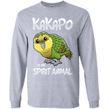 T-Shirts Sport Grey / YS Kakapo Spirit Animal Youth Long Sleeve T-Shirt