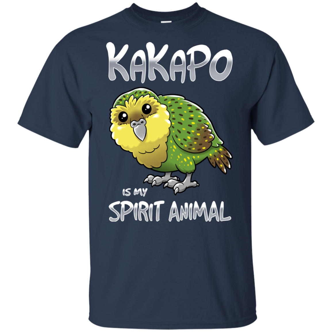 T-Shirts Navy / YXS Kakapo Spirit Animal Youth T-Shirt