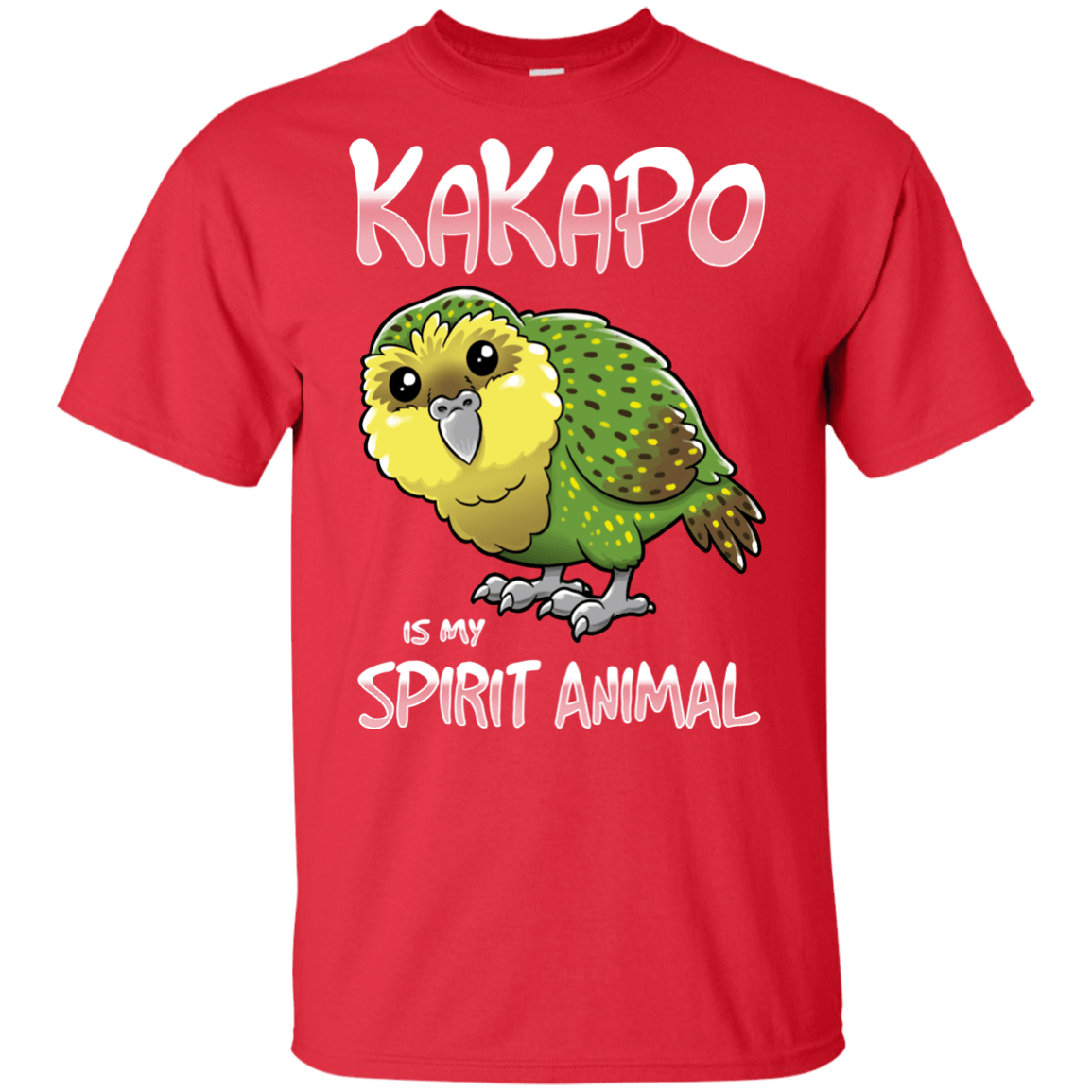 T-Shirts Red / YXS Kakapo Spirit Animal Youth T-Shirt