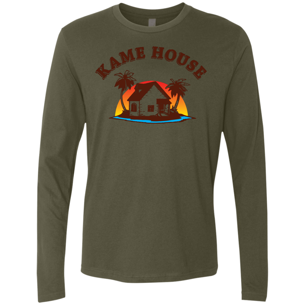 T-Shirts Military Green / S Kame House Men's Premium Long Sleeve