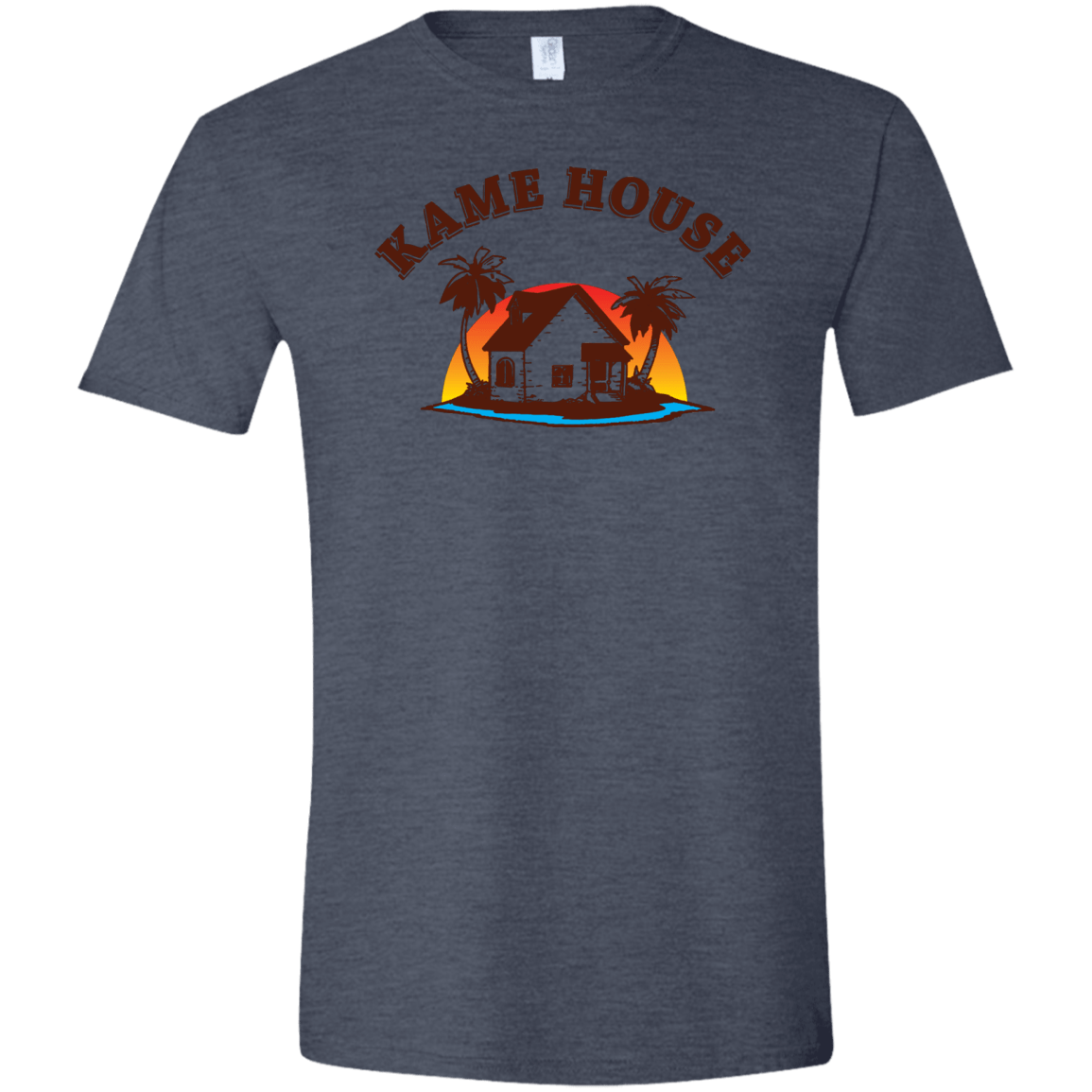T-Shirts Heather Navy / S Kame House Men's Semi-Fitted Softstyle