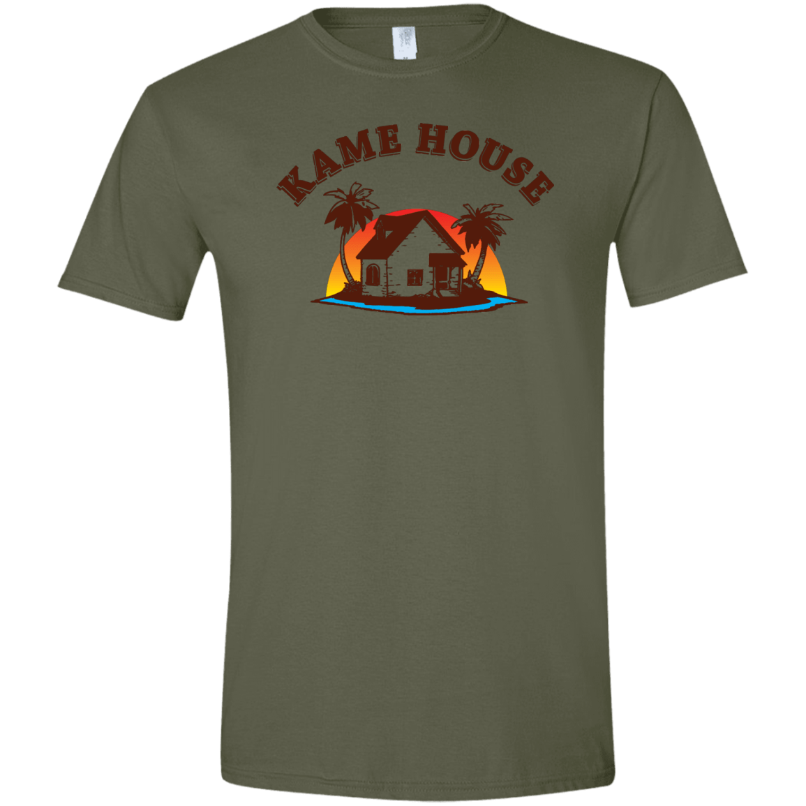 T-Shirts Military Green / S Kame House Men's Semi-Fitted Softstyle