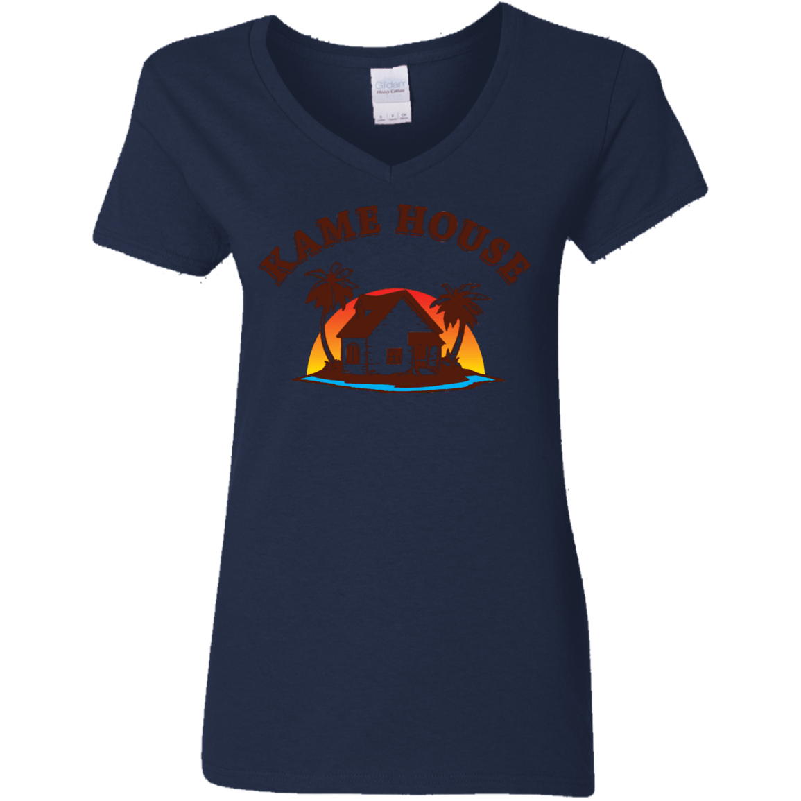 T-Shirts Navy / S Kame House Women's V-Neck T-Shirt