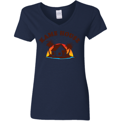 T-Shirts Navy / S Kame House Women's V-Neck T-Shirt