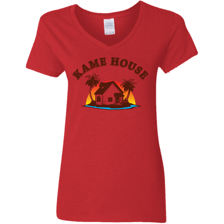 T-Shirts Red / S Kame House Women's V-Neck T-Shirt