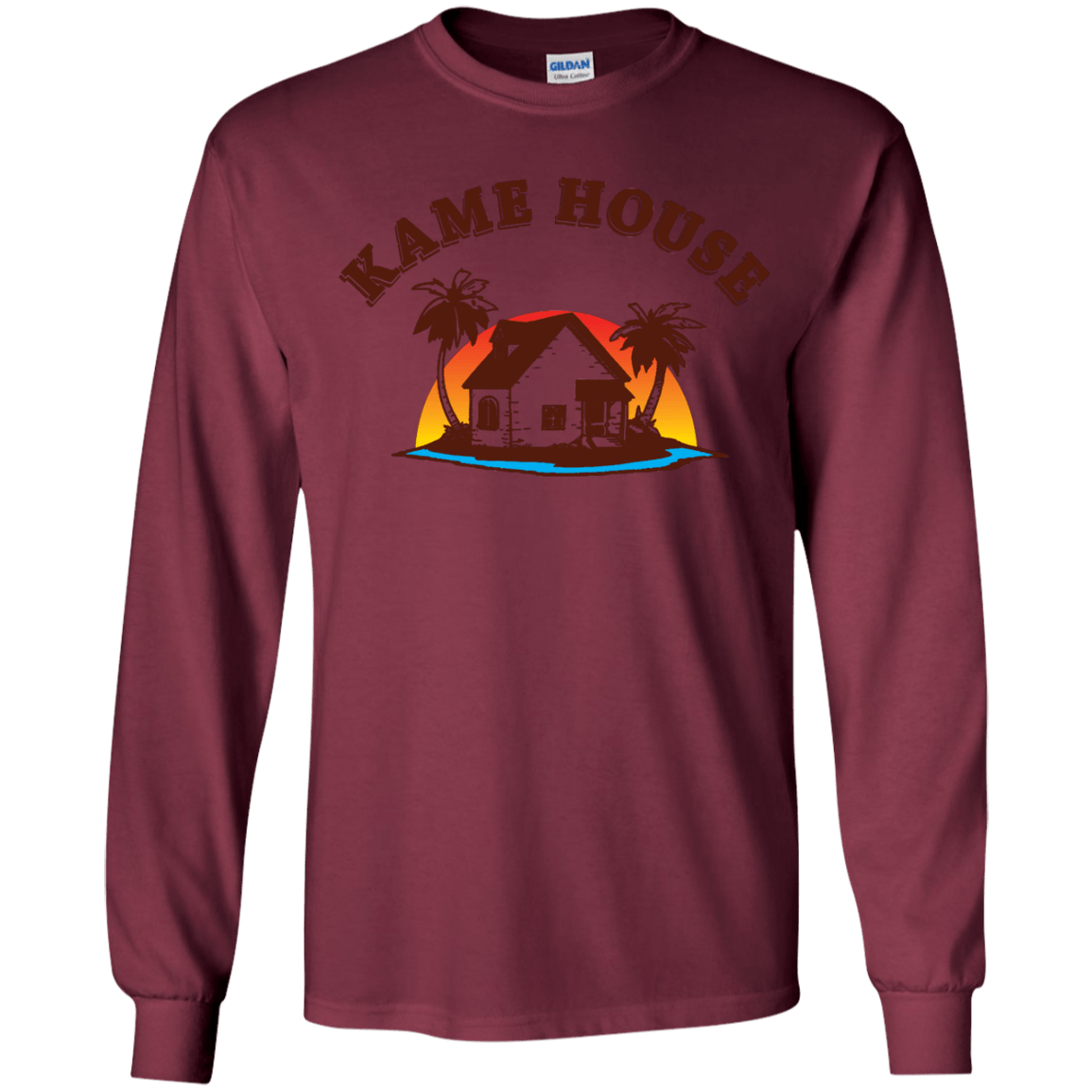 T-Shirts Maroon / YS Kame House Youth Long Sleeve T-Shirt