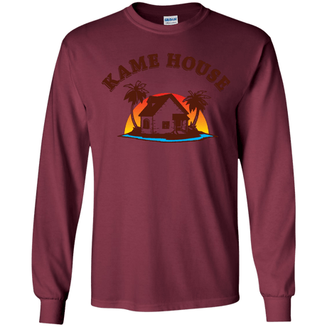 T-Shirts Maroon / YS Kame House Youth Long Sleeve T-Shirt