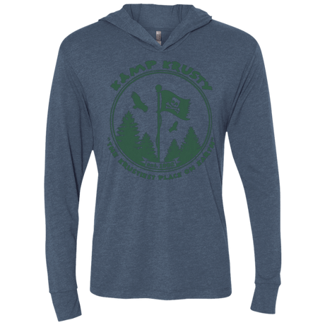 T-Shirts Indigo / X-Small Kamp Krusty Triblend Long Sleeve Hoodie Tee