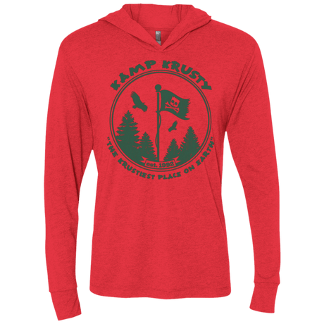 T-Shirts Vintage Red / X-Small Kamp Krusty Triblend Long Sleeve Hoodie Tee