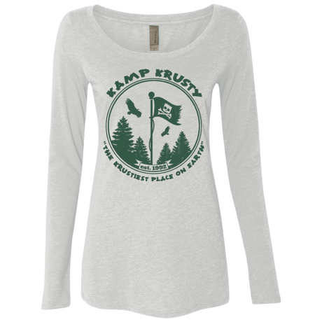 T-Shirts Heather White / Small Kamp Krusty Women's Triblend Long Sleeve Shirt