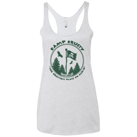 T-Shirts Heather White / X-Small Kamp Krusty Women's Triblend Racerback Tank