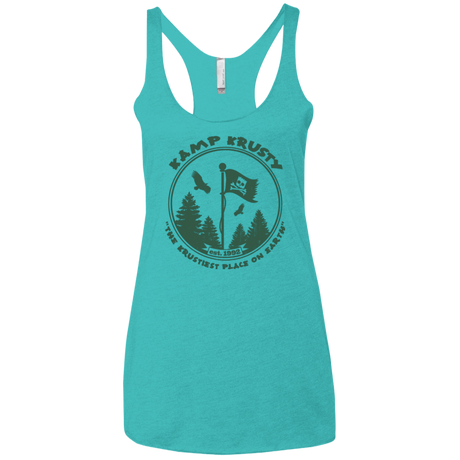T-Shirts Tahiti Blue / X-Small Kamp Krusty Women's Triblend Racerback Tank