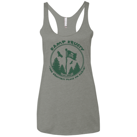 T-Shirts Venetian Grey / X-Small Kamp Krusty Women's Triblend Racerback Tank
