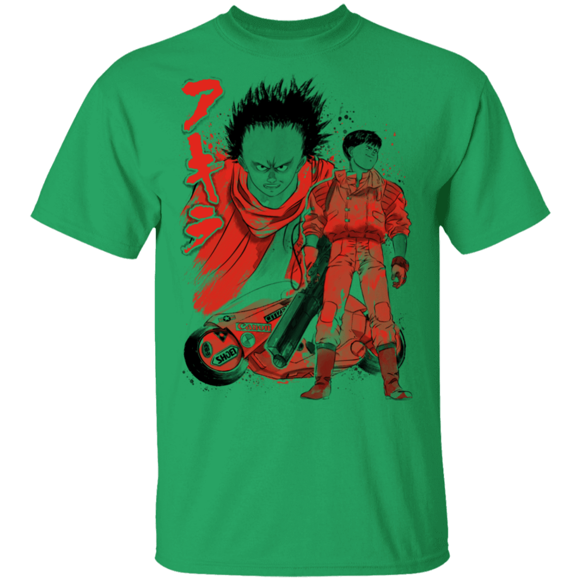 T-Shirts Irish Green / S Kaneda and Tetsuo Sumi-e T-Shirt