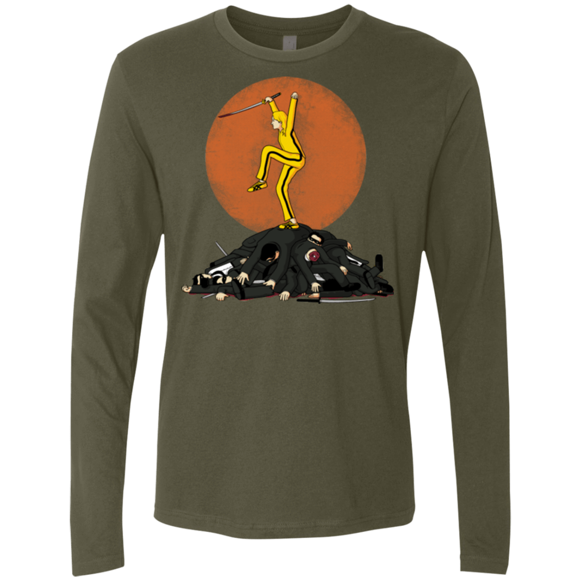 T-Shirts Military Green / Small Karate Bill Men's Premium Long Sleeve