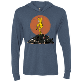 T-Shirts Indigo / X-Small Karate Bill Triblend Long Sleeve Hoodie Tee