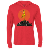 T-Shirts Vintage Red / X-Small Karate Bill Triblend Long Sleeve Hoodie Tee