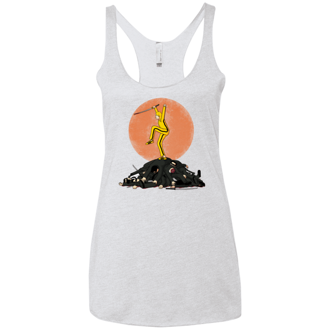 T-Shirts Heather White / X-Small Karate Bill Women's Triblend Racerback Tank