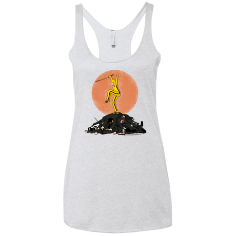 T-Shirts Heather White / X-Small Karate Bill Women's Triblend Racerback Tank