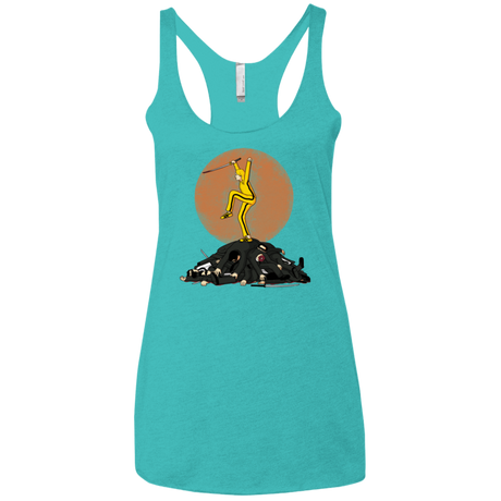 T-Shirts Tahiti Blue / X-Small Karate Bill Women's Triblend Racerback Tank