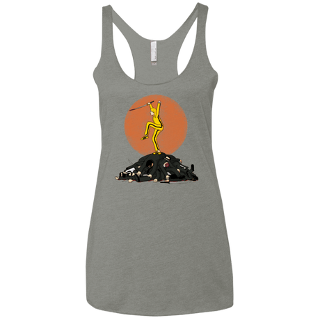 T-Shirts Venetian Grey / X-Small Karate Bill Women's Triblend Racerback Tank
