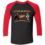 T-Shirts Vintage Black/Vintage Red / S Karate Fighter Men's Triblend 3/4 Sleeve