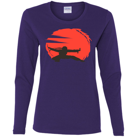 T-Shirts Purple / S Karate Women's Long Sleeve T-Shirt