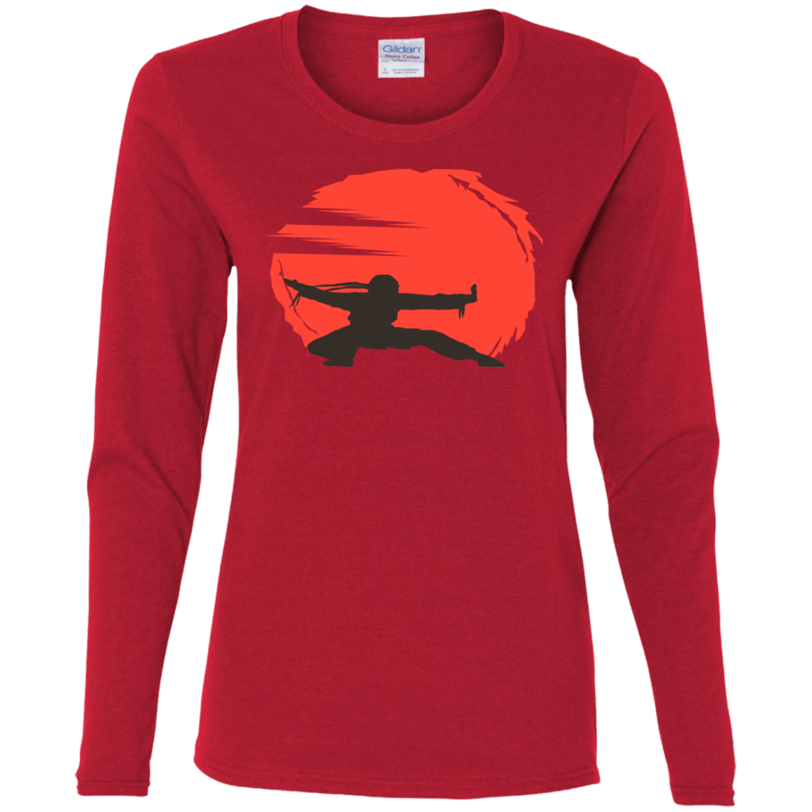 T-Shirts Red / S Karate Women's Long Sleeve T-Shirt