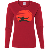 T-Shirts Red / S Karate Women's Long Sleeve T-Shirt