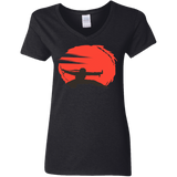 T-Shirts Black / S Karate Women's V-Neck T-Shirt