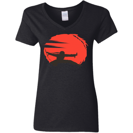 T-Shirts Black / S Karate Women's V-Neck T-Shirt