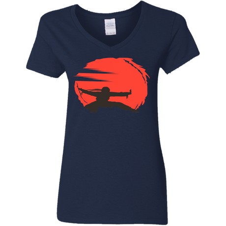 T-Shirts Navy / S Karate Women's V-Neck T-Shirt