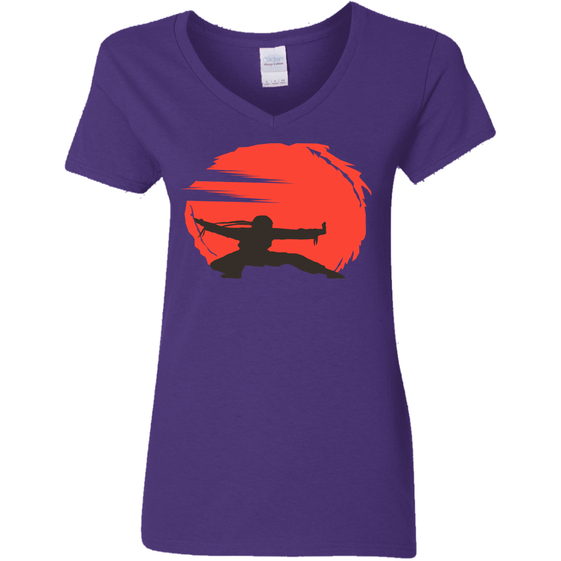 T-Shirts Purple / S Karate Women's V-Neck T-Shirt