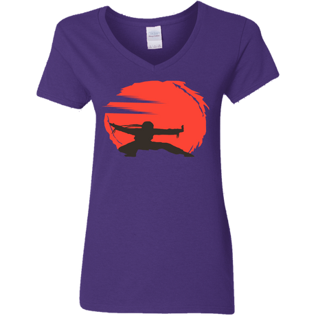 T-Shirts Purple / S Karate Women's V-Neck T-Shirt