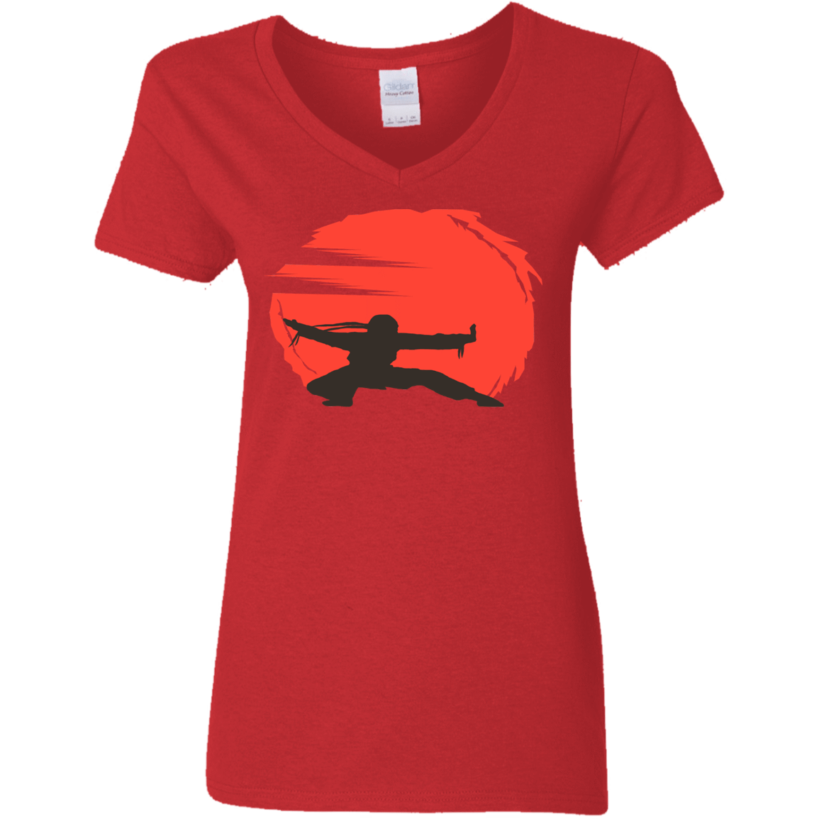 T-Shirts Red / S Karate Women's V-Neck T-Shirt