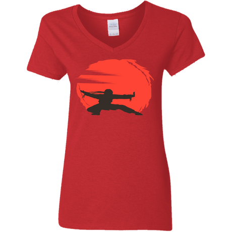 T-Shirts Red / S Karate Women's V-Neck T-Shirt