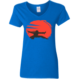 T-Shirts Royal / S Karate Women's V-Neck T-Shirt