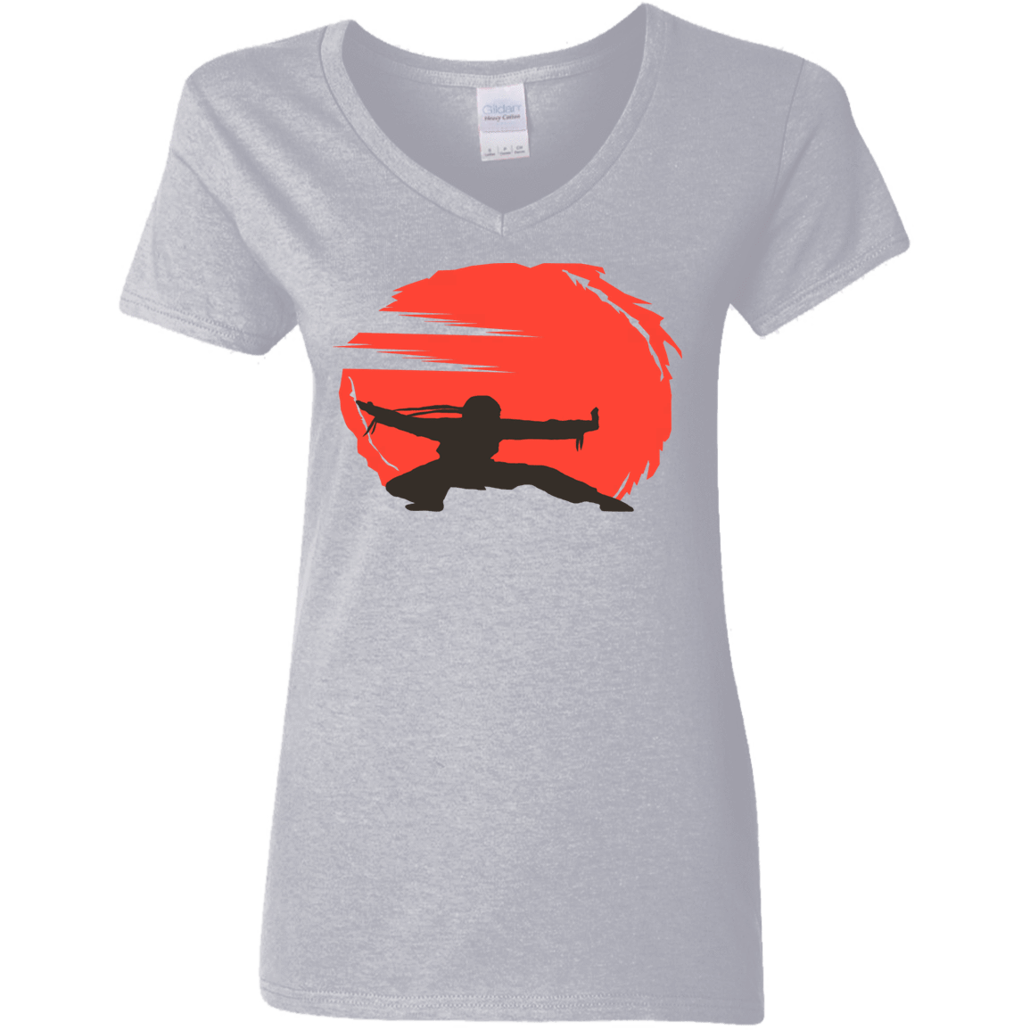 T-Shirts Sport Grey / S Karate Women's V-Neck T-Shirt