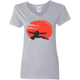 T-Shirts Sport Grey / S Karate Women's V-Neck T-Shirt