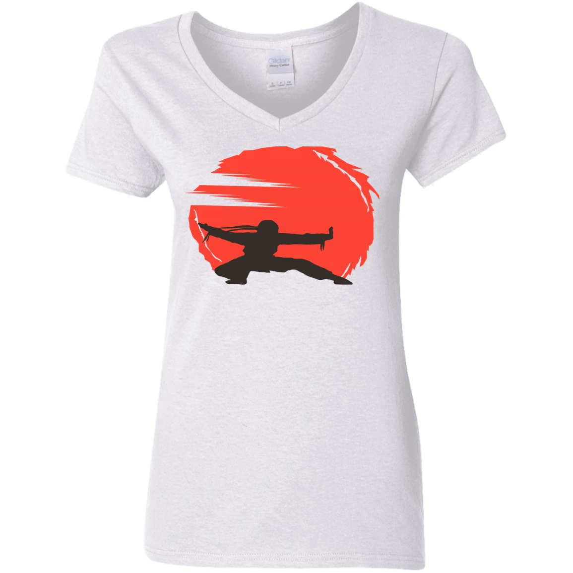 T-Shirts White / S Karate Women's V-Neck T-Shirt