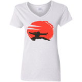 T-Shirts White / S Karate Women's V-Neck T-Shirt